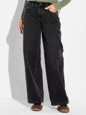 Wild Fable Baggy Black Low Rise Denim Jeans Plus Size 16 | NWT